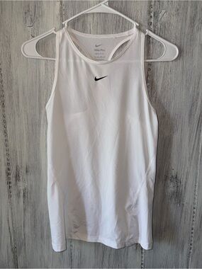 Nike White Mesh Training Tank with Black Swoosh NWOT